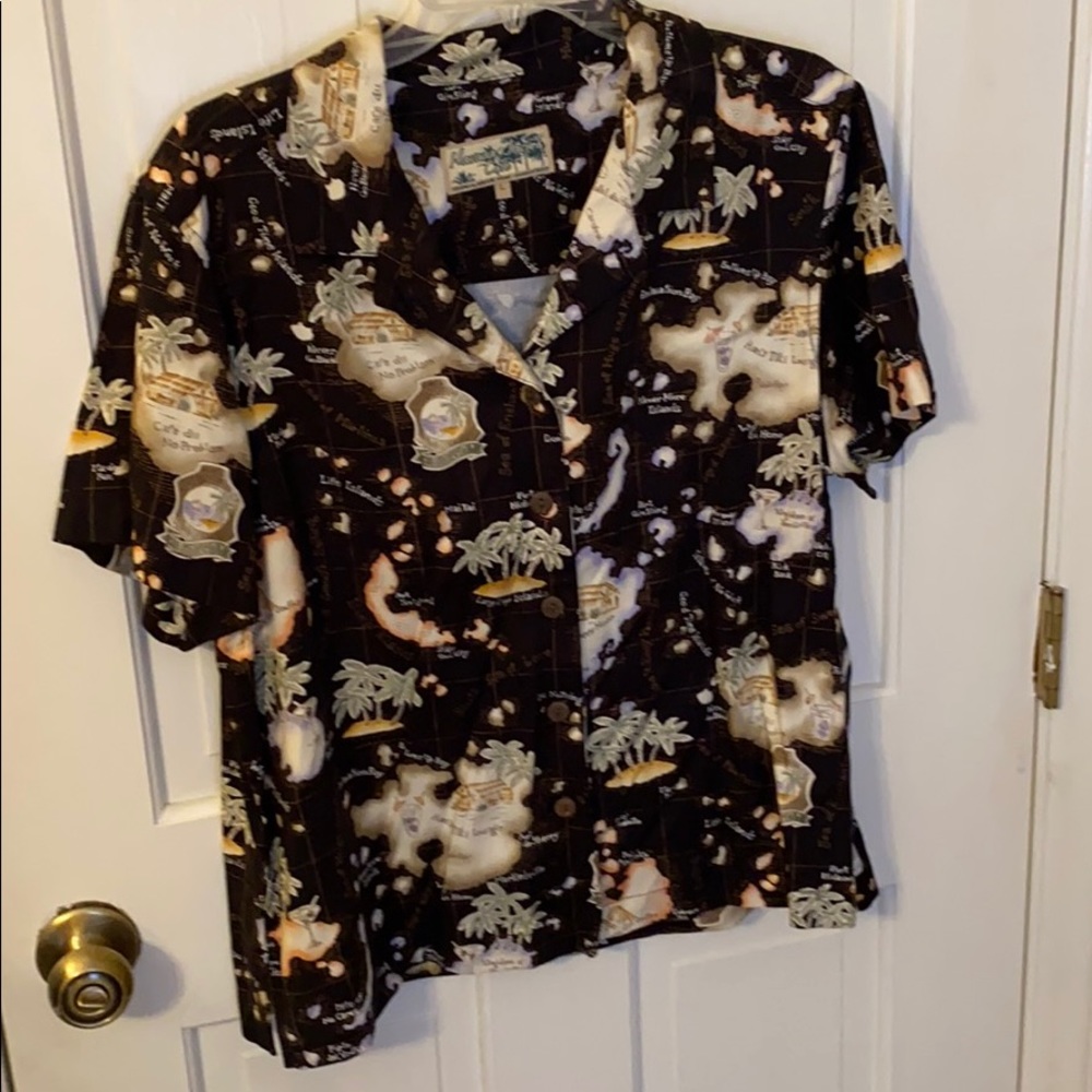 Havana Jacks Cafe L tropical button down